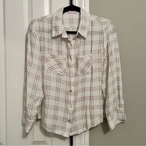 Pink Lilly Plaid Button Down Blouse